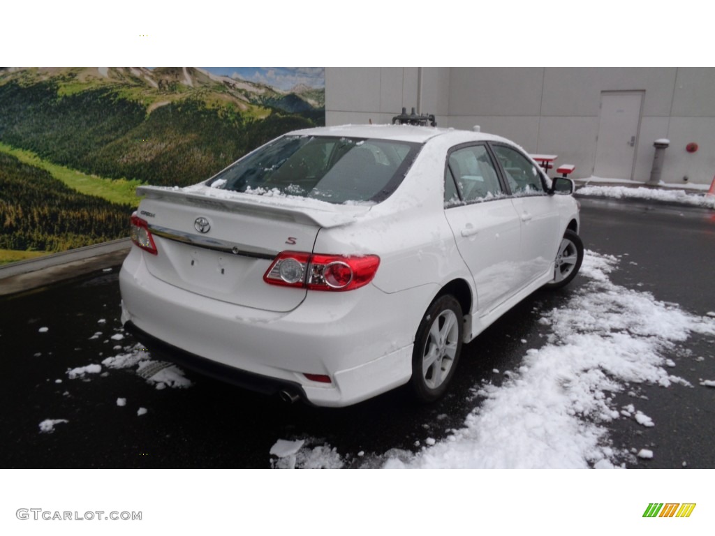 2013 Corolla S - Super White / Dark Charcoal photo #8