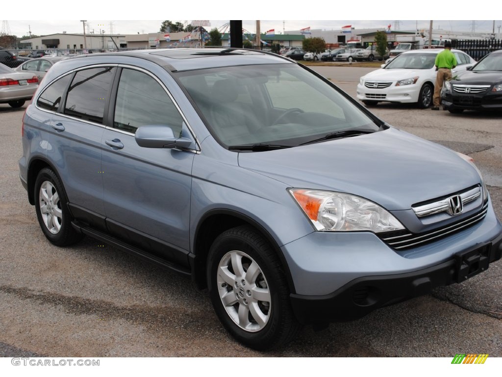 2008 CR-V EX-L - Glacier Blue Metallic / Ivory photo #7