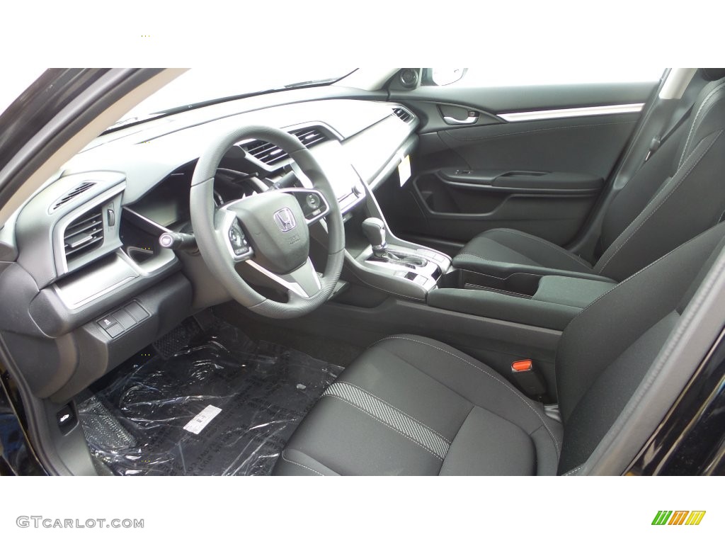 Black Interior 2016 Honda Civic EX Sedan Photo #108768643