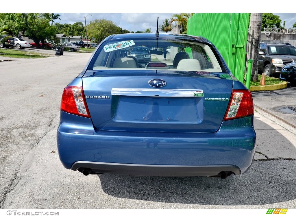 2008 Impreza 2.5i Sedan - Newport Blue Pearl / Ivory photo #10