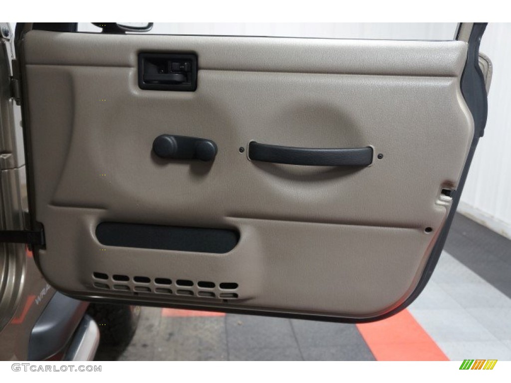 2003 Jeep Wrangler SE 4x4 Khaki Door Panel Photo #108776008