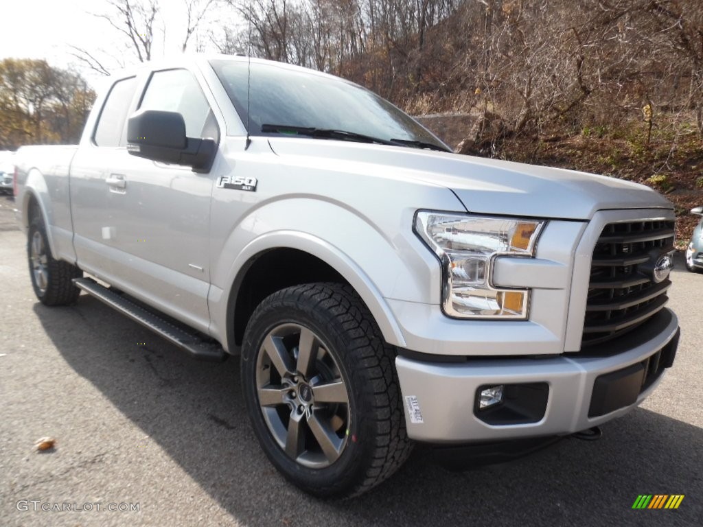 Ingot Silver 2016 Ford F150 XLT SuperCab 4x4 Exterior Photo #108776020
