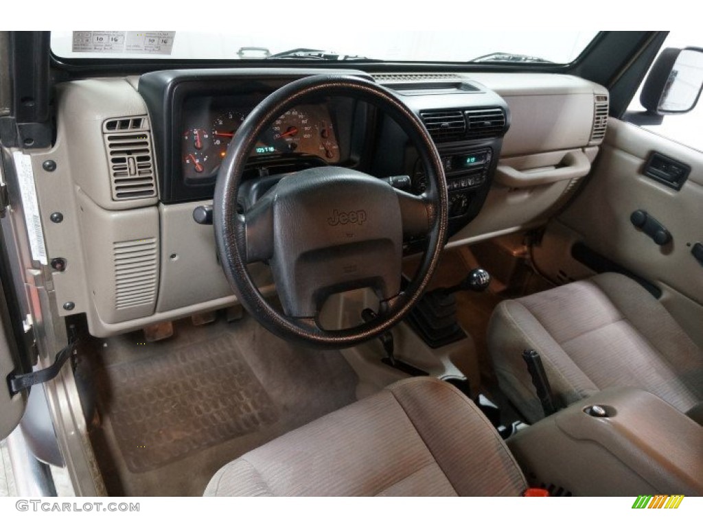 Khaki Interior 2003 Jeep Wrangler SE 4x4 Photo #108776146