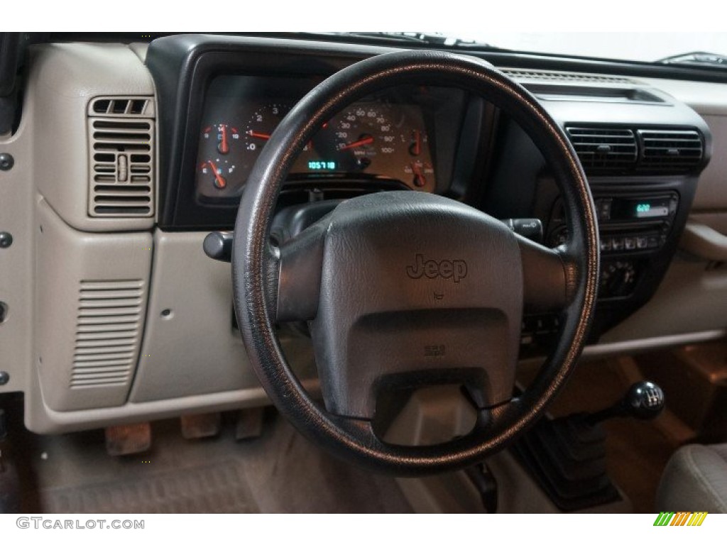 2003 Jeep Wrangler SE 4x4 Khaki Steering Wheel Photo #108776167