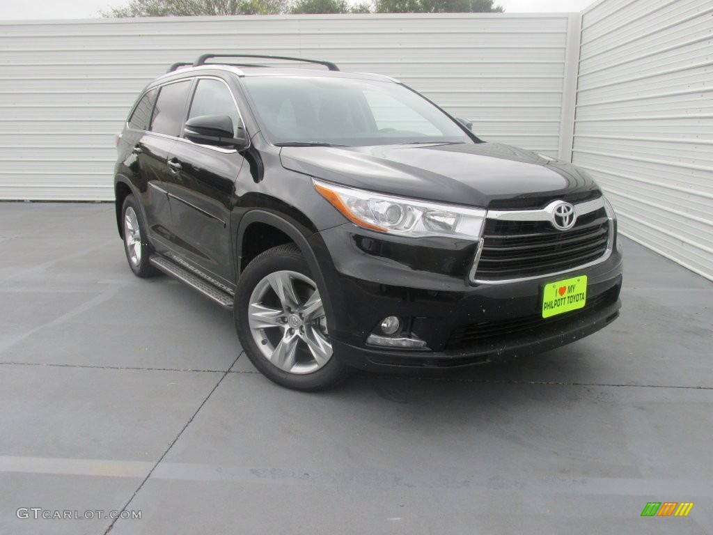 2015 Highlander Limited - Attitude Black Metallic / Black photo #1