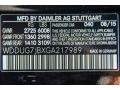  2016 S 63 AMG 4Matic Sedan Black Color Code 040