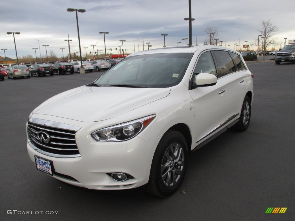 2014 QX60 3.5 AWD - Moonlight White / Graphite photo #2