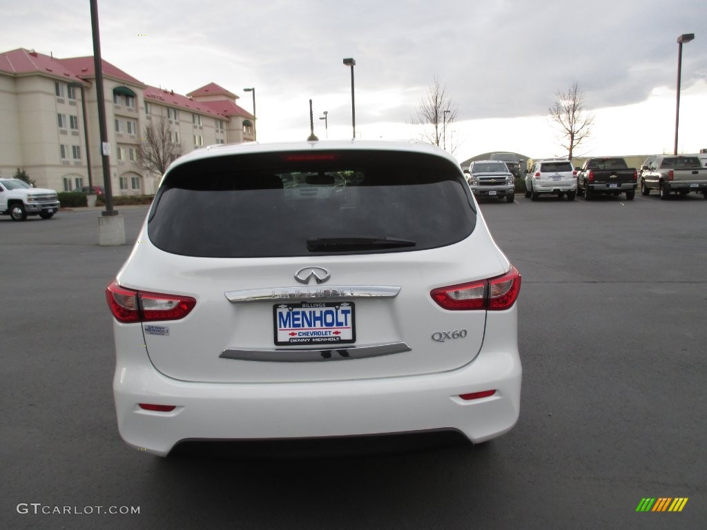 2014 QX60 3.5 AWD - Moonlight White / Graphite photo #5