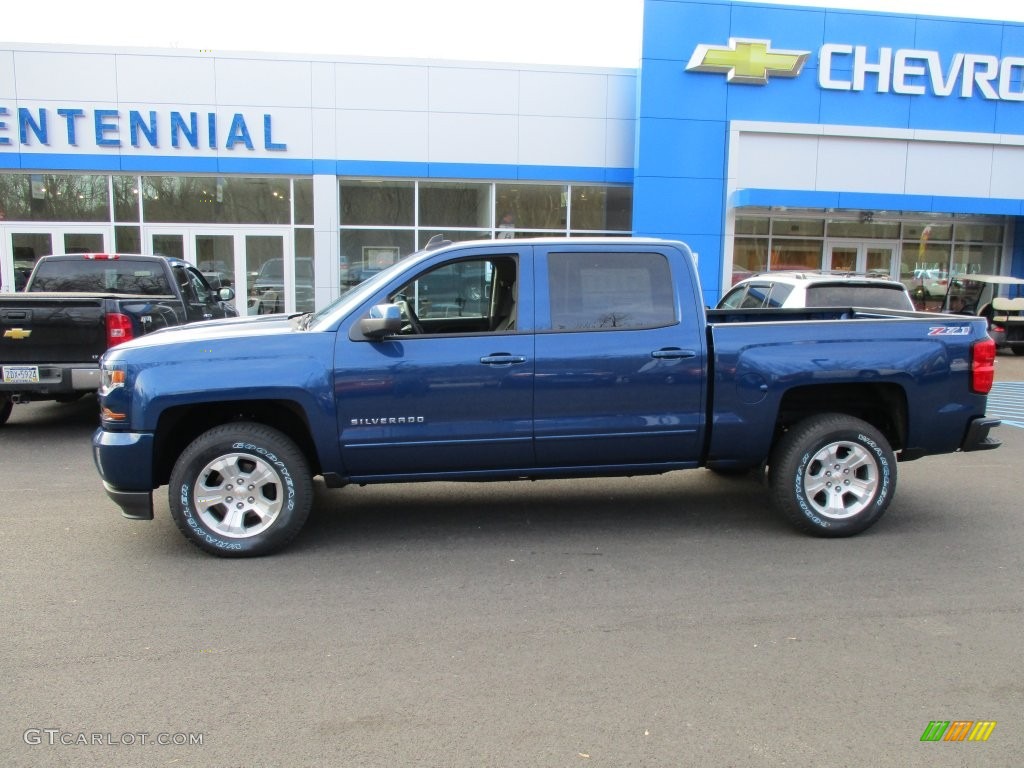 2016 Silverado 1500 LT Z71 Crew Cab 4x4 - Deep Ocean Blue Metallic / Jet Black photo #2