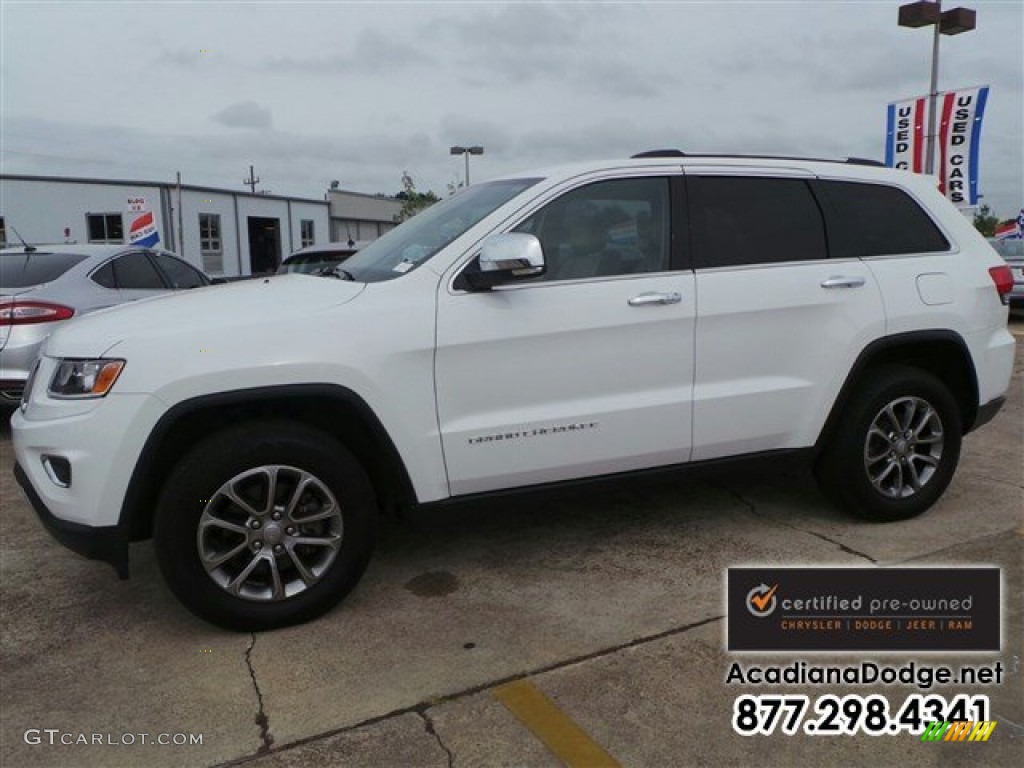 2014 Grand Cherokee Limited - Bright White / New Zealand Black/Light Frost photo #1