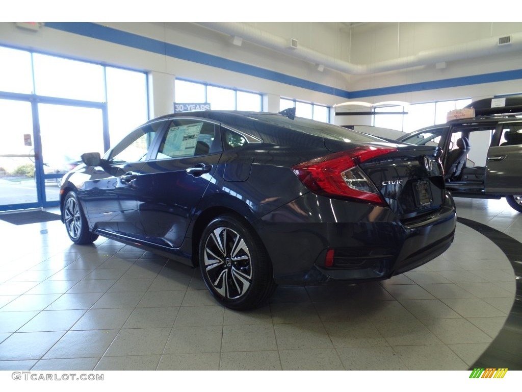 2016 Civic EX-T Sedan - Cosmic Blue Metallic / Gray photo #4