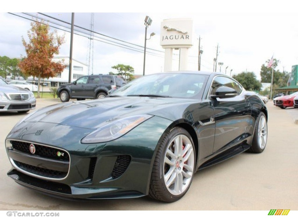 British Racing Green Metallic 2016 Jaguar F-TYPE R Coupe Exterior Photo #108783380