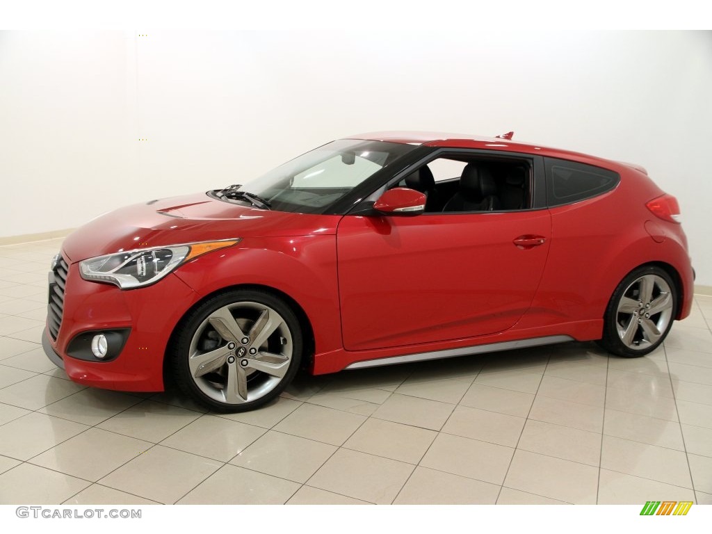 2013 Veloster Turbo - Boston Red / Black photo #3