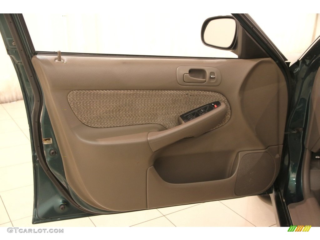 2000 Civic LX Sedan - Clover Green Pearl / Beige photo #4