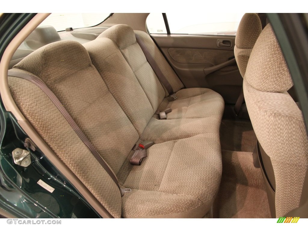 2000 Civic LX Sedan - Clover Green Pearl / Beige photo #11