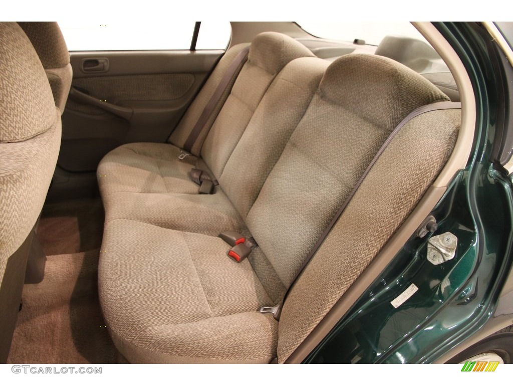 2000 Civic LX Sedan - Clover Green Pearl / Beige photo #12