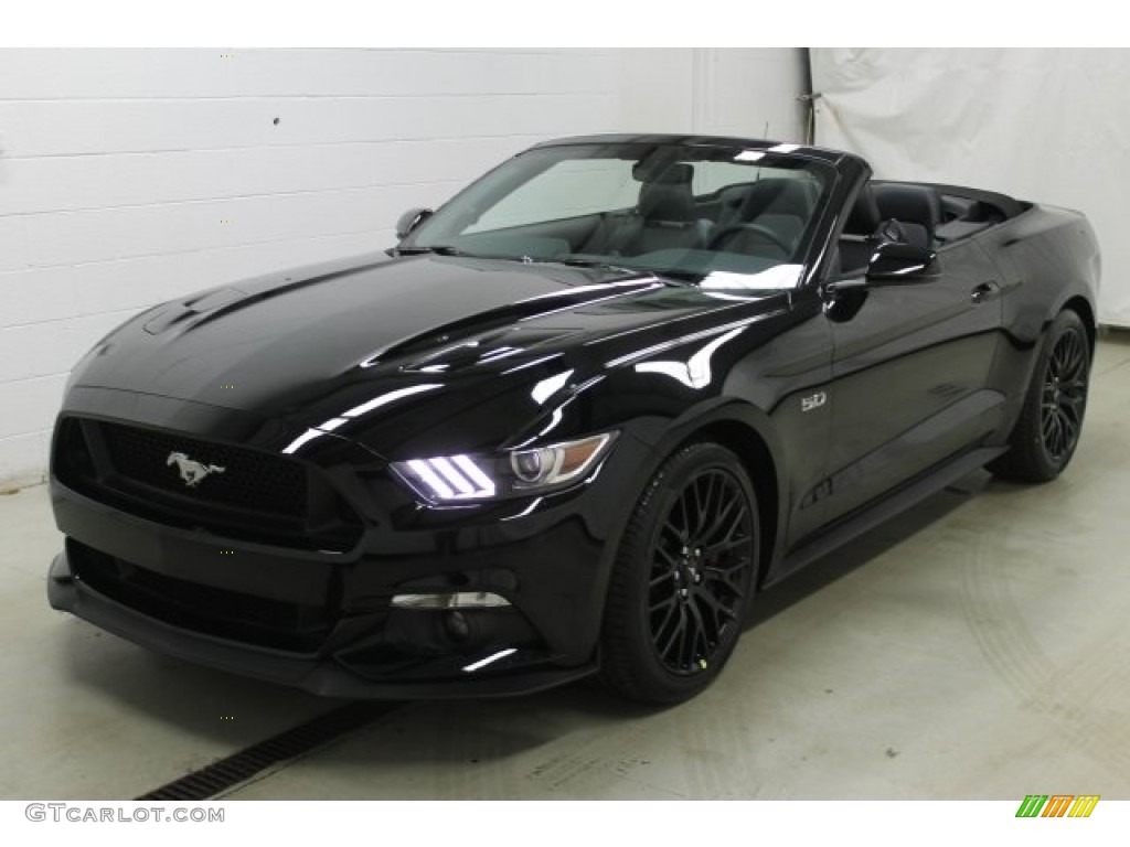 Shadow Black 2016 Ford Mustang GT Premium Convertible Exterior Photo #108790633
