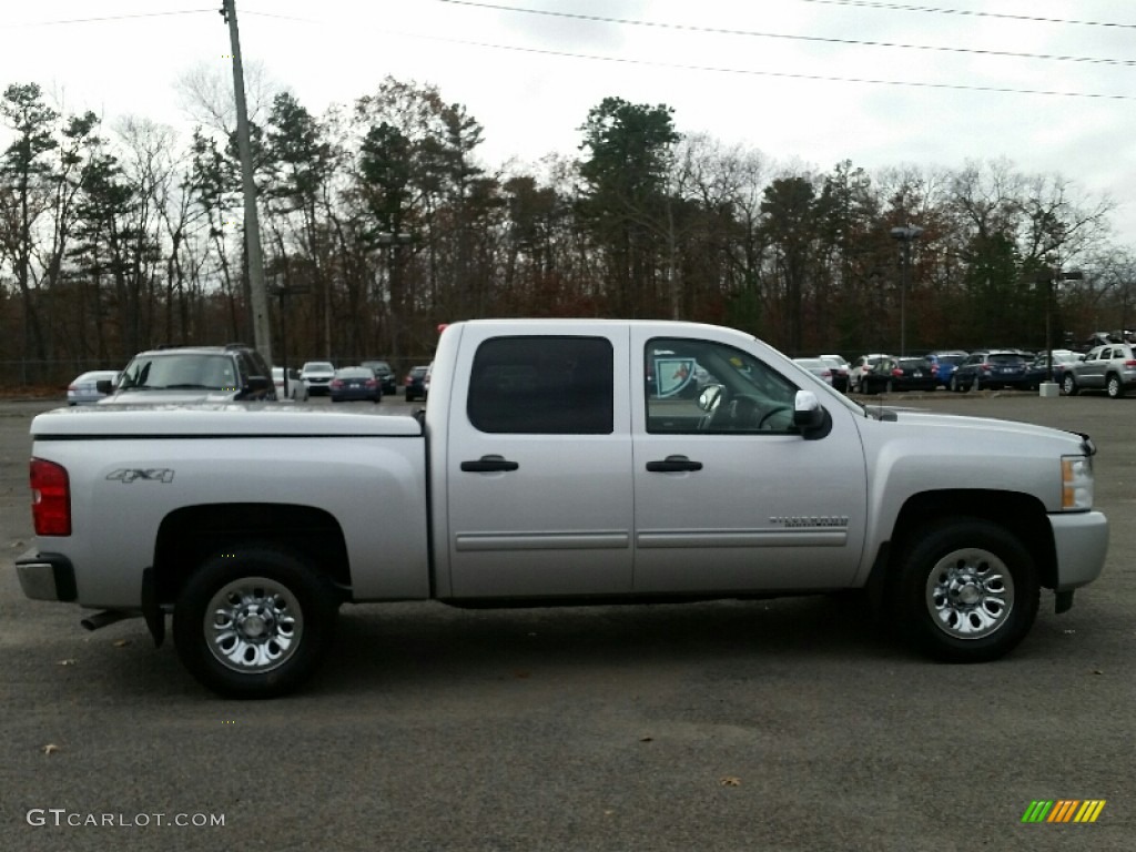 2010 Silverado 1500 LS Crew Cab 4x4 - Sheer Silver Metallic / Dark Titanium photo #5