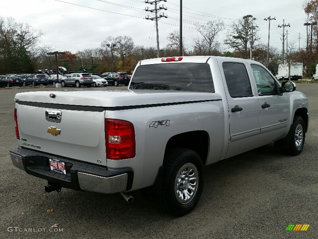 2010 Silverado 1500 LS Crew Cab 4x4 - Sheer Silver Metallic / Dark Titanium photo #8