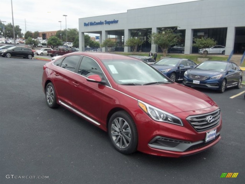 2016 Venetian Red Hyundai Sonata Sport 108794772 Gtcarlot 2016 Sonata Sport Venetian Red Gray Photo 1