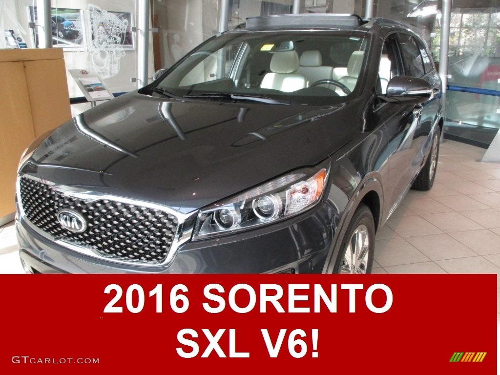 2016 Sorento Limited V6 - Platinum Graphite / Limited Ivory Nappa Leather photo #1