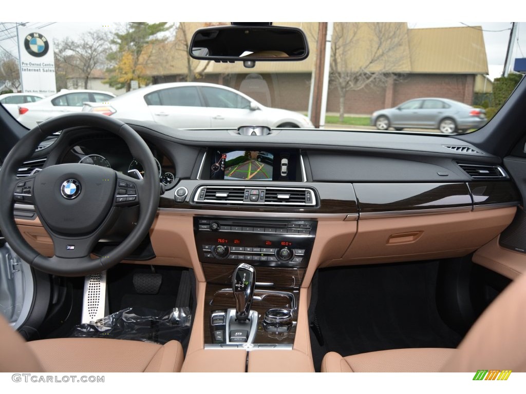 2015 BMW 7 Series 740Ld xDrive Sedan Saddle/Black Dashboard Photo #108799452