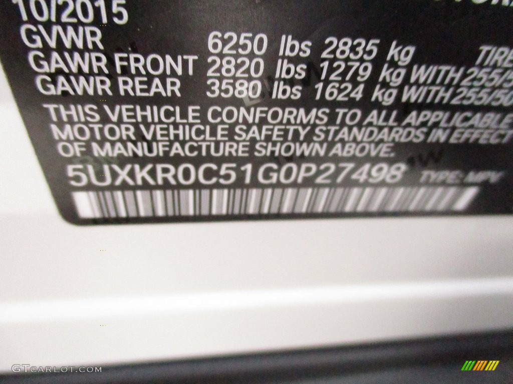 2016 X5 xDrive35i - Alpine White / Black photo #19