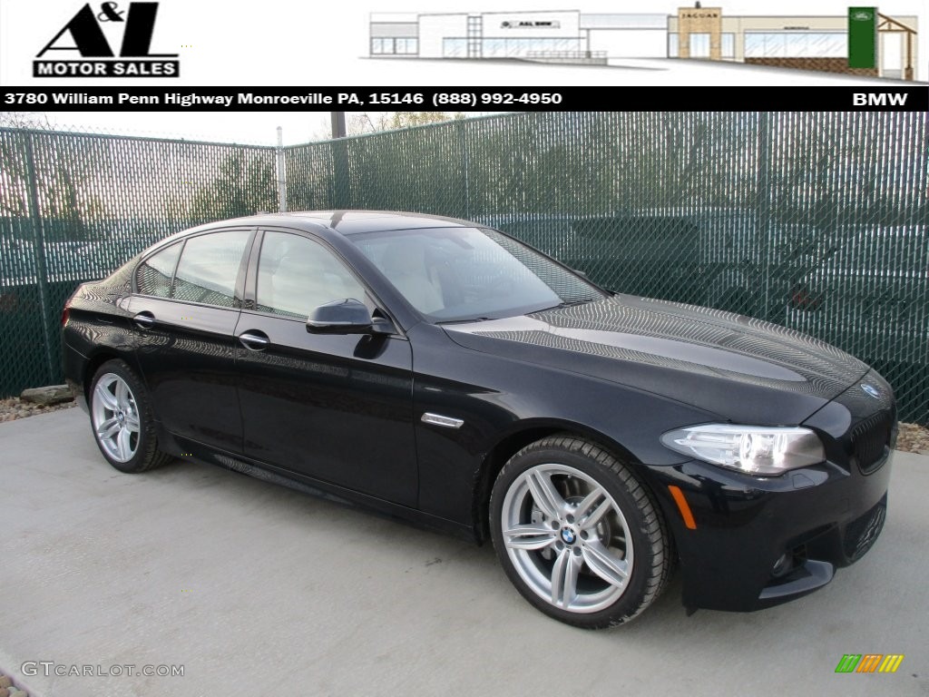 2016 5 Series 535i xDrive Sedan - Jet Black / Ivory White photo #1