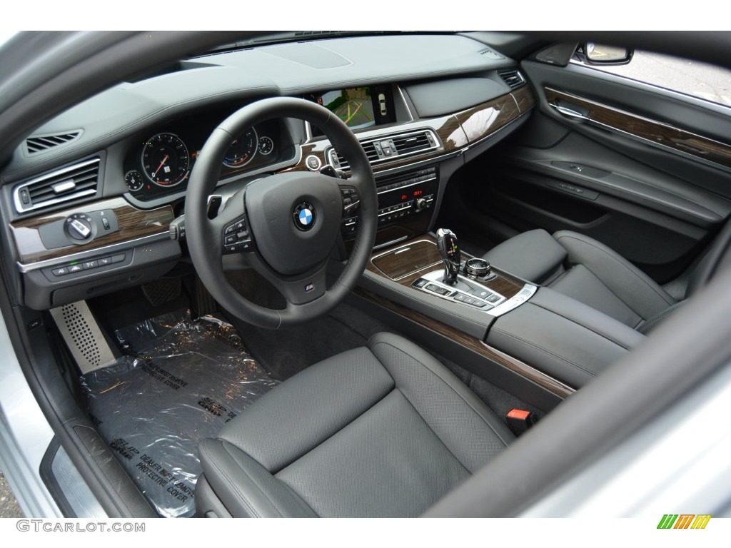 Black Interior 2015 BMW 7 Series 750Li xDrive Sedan Photo #108800838