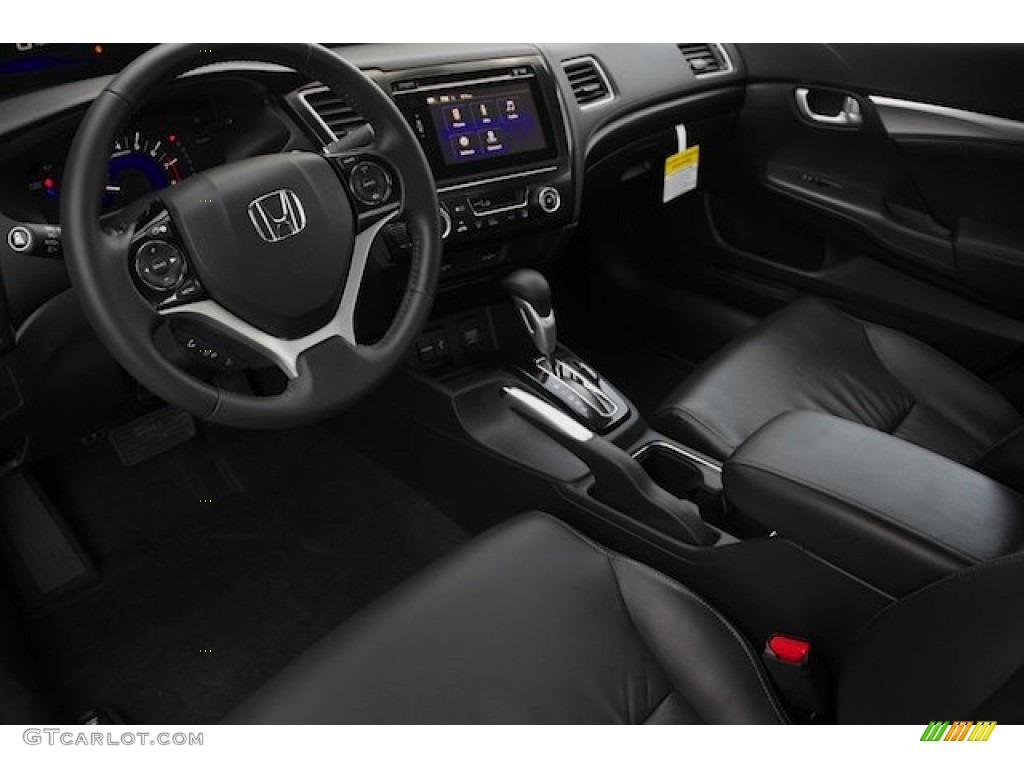 2015 Civic EX-L Sedan - Crystal Black Pearl / Black photo #14