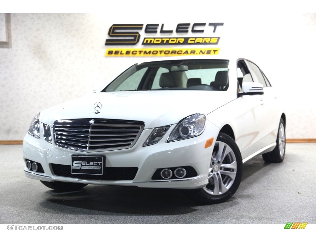 2010 E 350 4Matic Sedan - Arctic White / Almond Beige photo #1