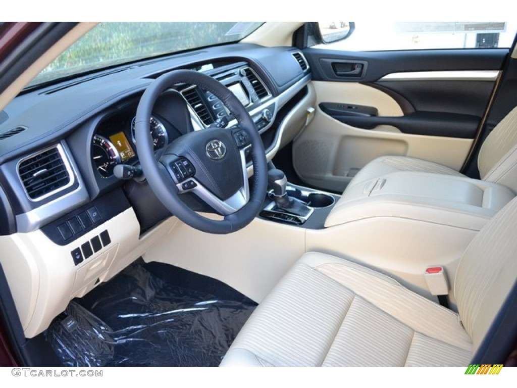 Almond Interior 2016 Toyota Highlander LE Plus AWD Photo #108804806