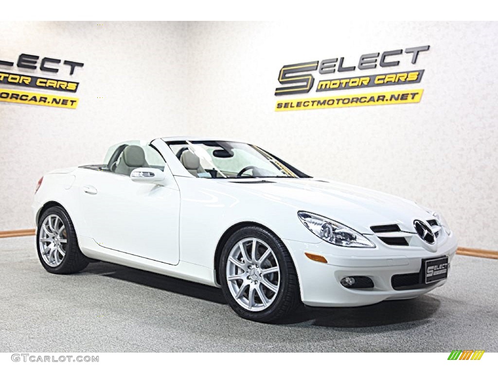 2005 SLK 350 Roadster - Alabaster White / Beige photo #3