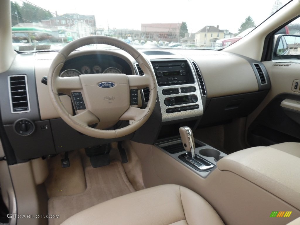 2007 Edge SEL Plus AWD - Dune Pearl Metallic / Camel photo #11