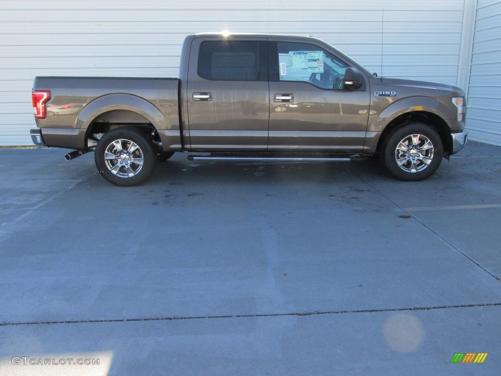 2015 F150 XLT SuperCrew - Caribou Metallic / Medium Earth Gray photo #3