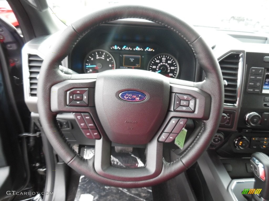 2016 Ford F150 XLT SuperCrew 4x4 Black Steering Wheel Photo #108809484