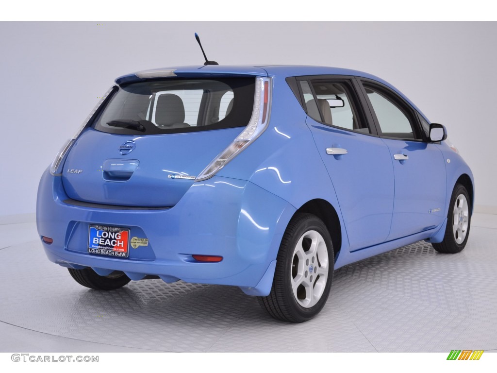 2011 LEAF SV - Blue Ocean / Light Gray photo #7