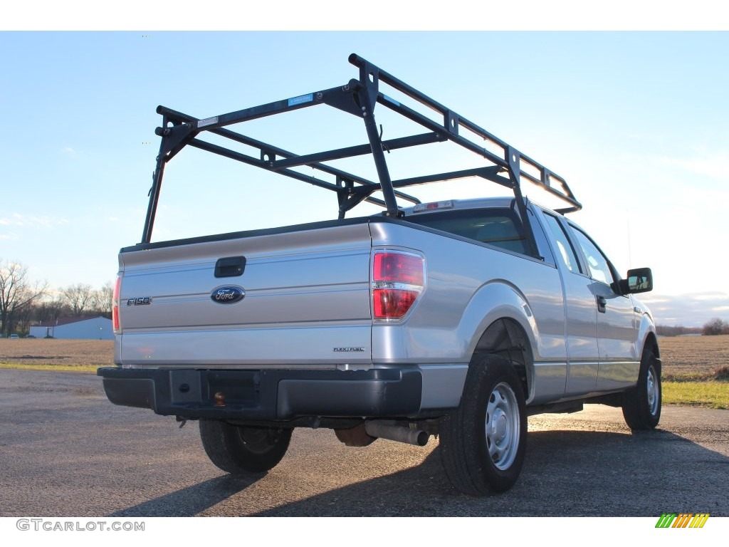 2011 F150 XL SuperCab - Ingot Silver Metallic / Steel Gray photo #10