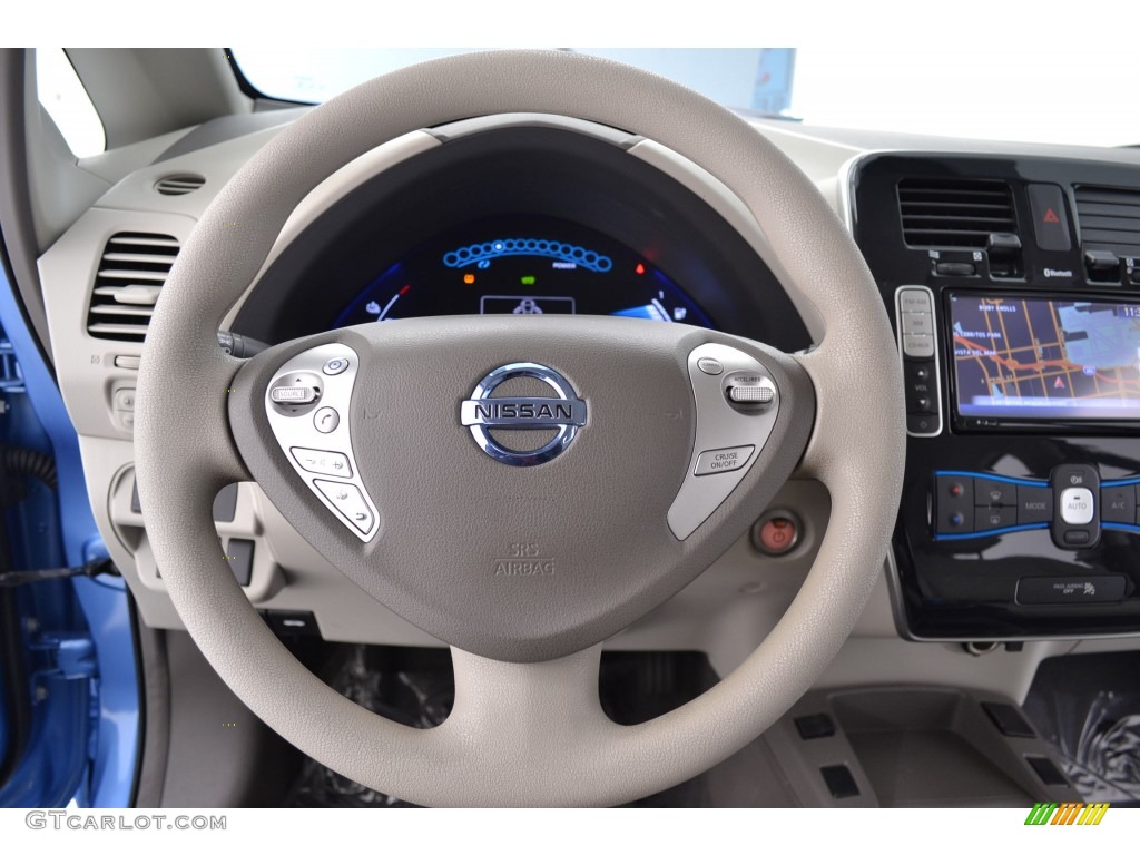 2011 Nissan LEAF SV Light Gray Steering Wheel Photo #108811223