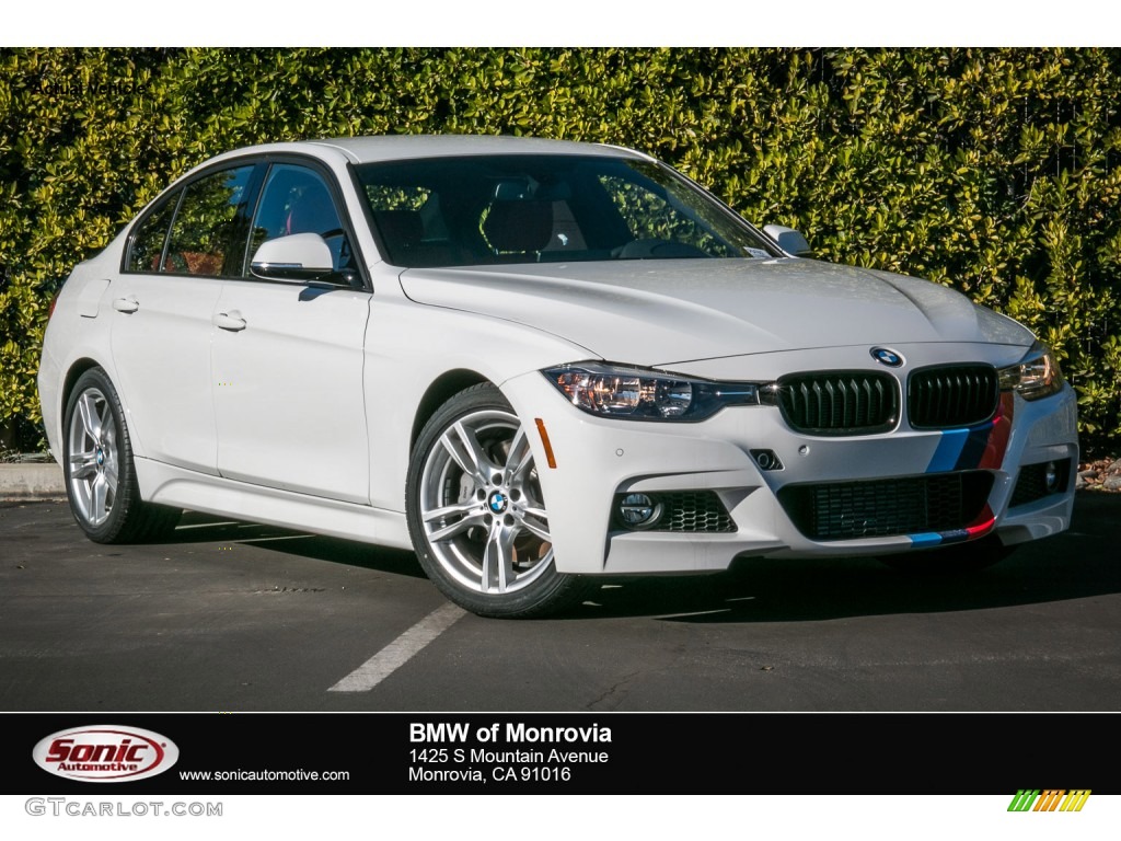 2016 3 Series 328i Sedan - Alpine White / Coral Red photo #1