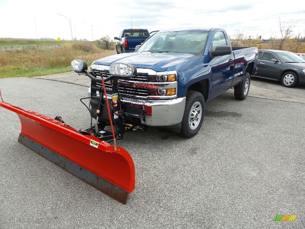 2015 Silverado 2500HD WT Regular Cab 4x4 - Deep Ocean Blue Metallic / Jet Black/Dark Ash photo #1