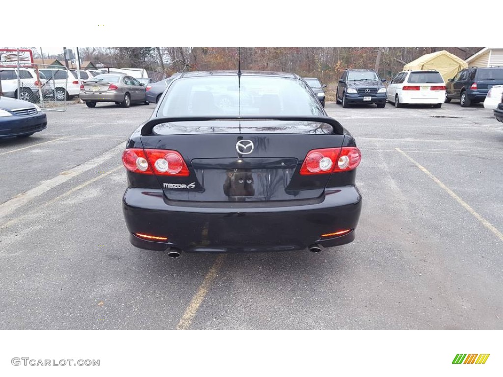 2004 MAZDA6 s Sedan - Onyx Black / Black photo #5