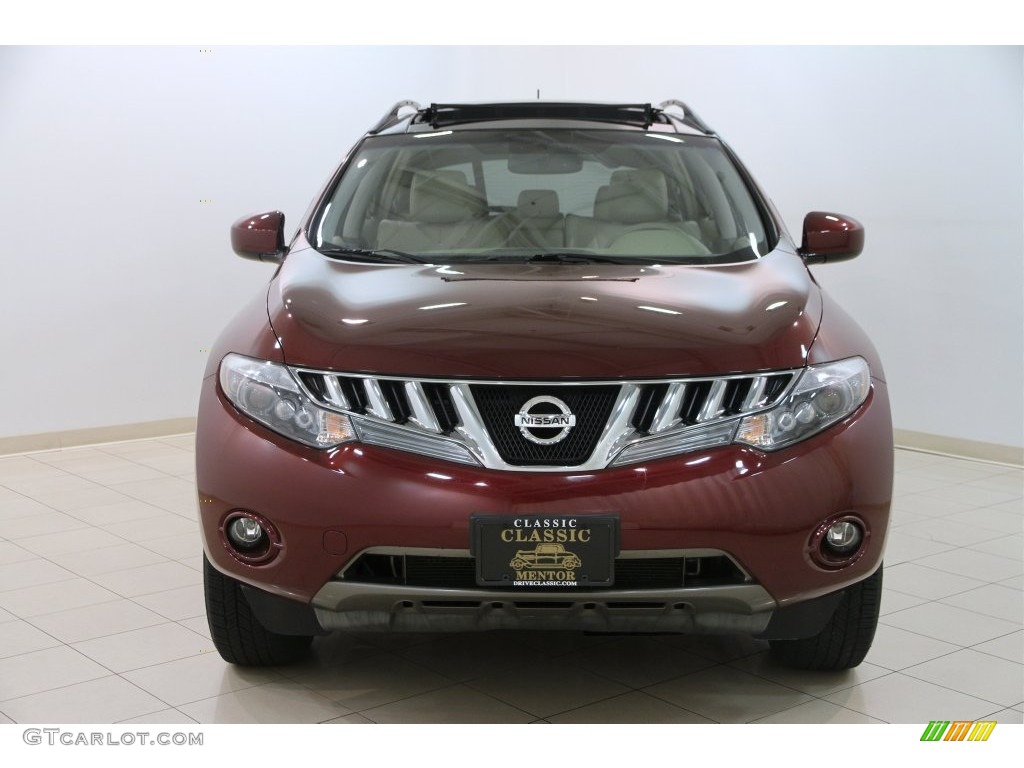 2010 Murano SL AWD - Merlot Red Metallic / Beige photo #2