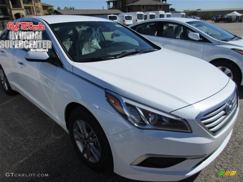 2016 Sonata SE - Quartz White Pearl / Gray photo #1