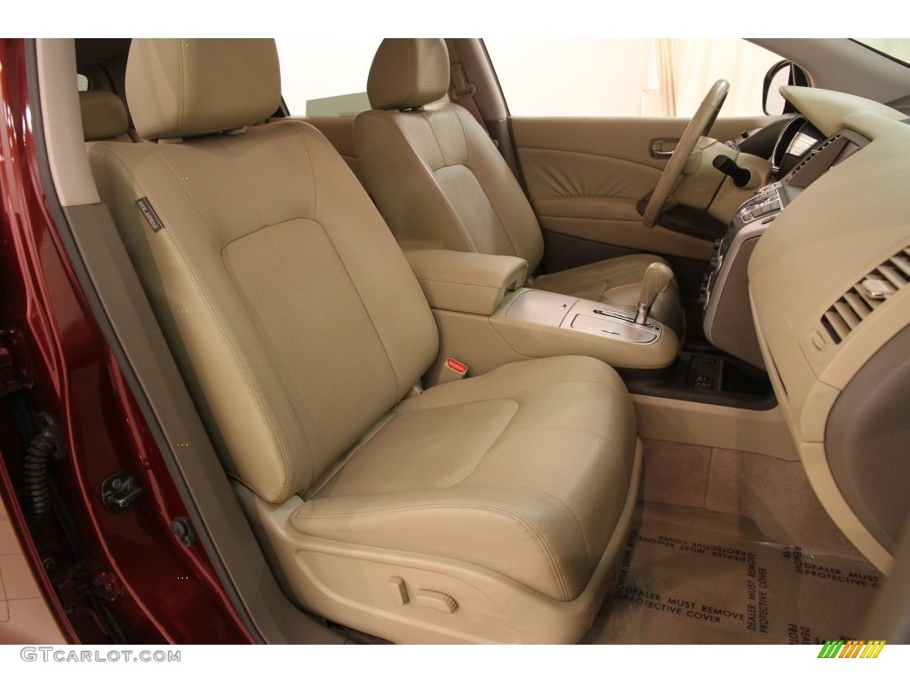 2010 Murano SL AWD - Merlot Red Metallic / Beige photo #15