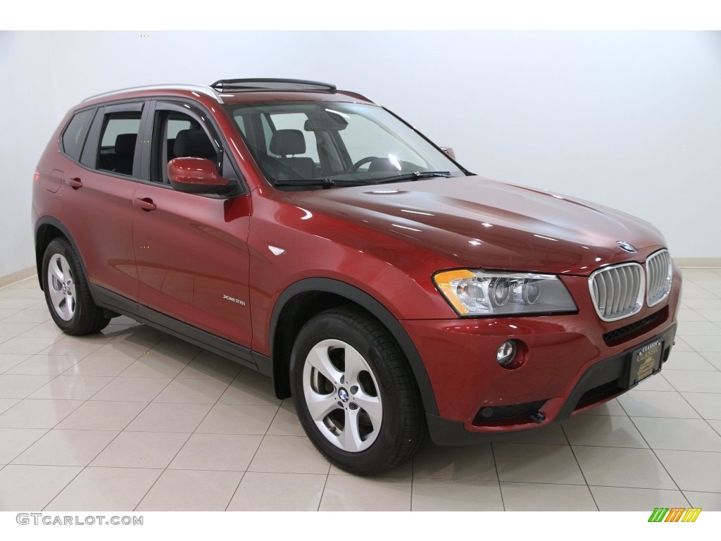 2012 X3 xDrive 28i - Vermilion Red Metallic / Black photo #1