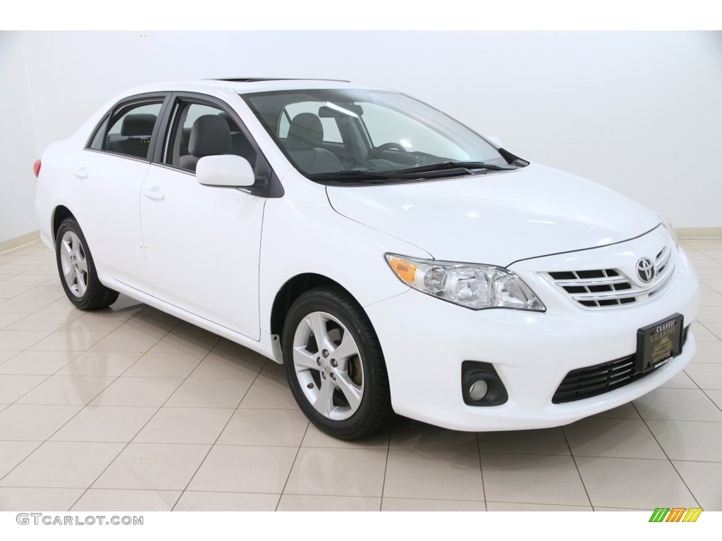 2013 Corolla LE - Super White / Ash photo #1