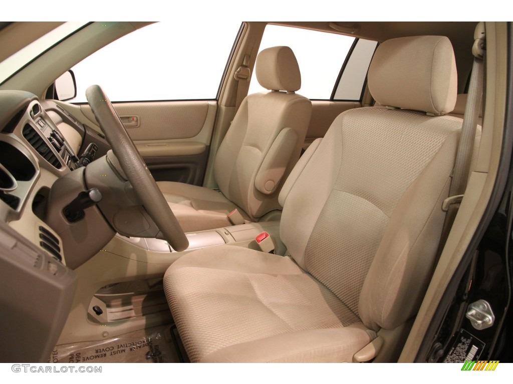 2007 Highlander  - Black / Ivory Beige photo #7