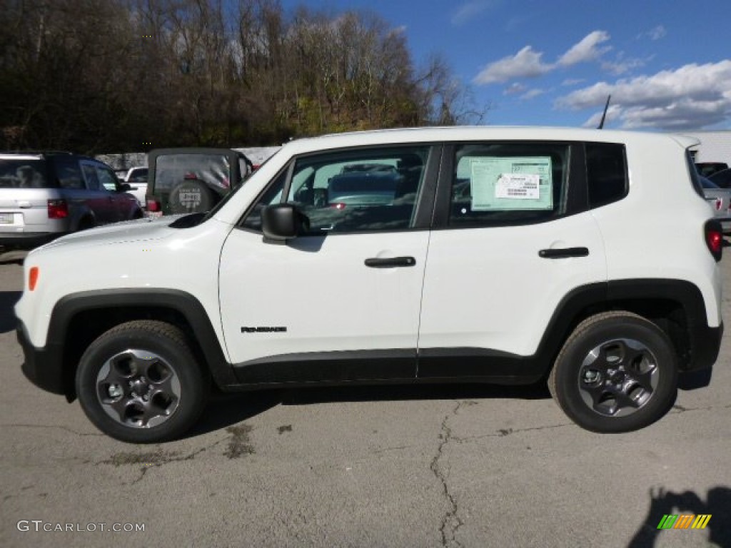 Alpine White 2015 Jeep Renegade Sport 4x4 Exterior Photo #108832445