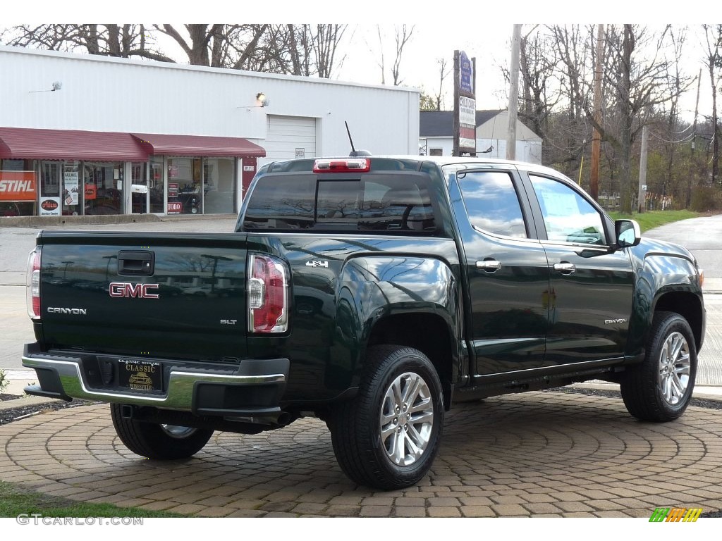 2016 Canyon SLT Crew Cab 4x4 - Emerald Green Metallic / Jet Black photo #2
